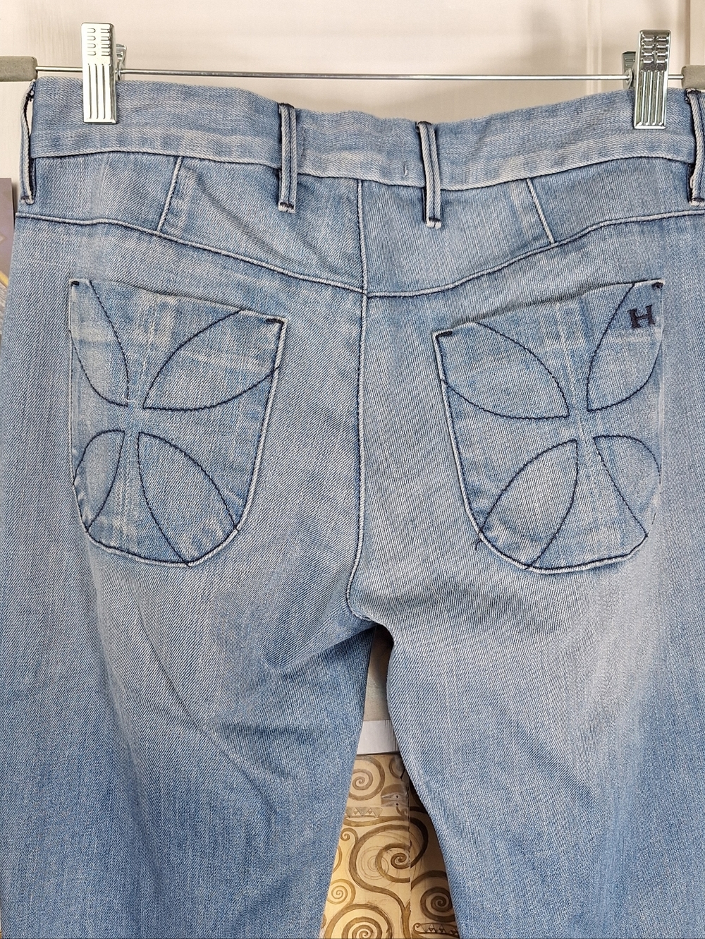 Habitual Low Rise Denim Hannah Flare Jeans Size 27 Fits 31x35 Light Wash Hippie - Picture 5 of 5